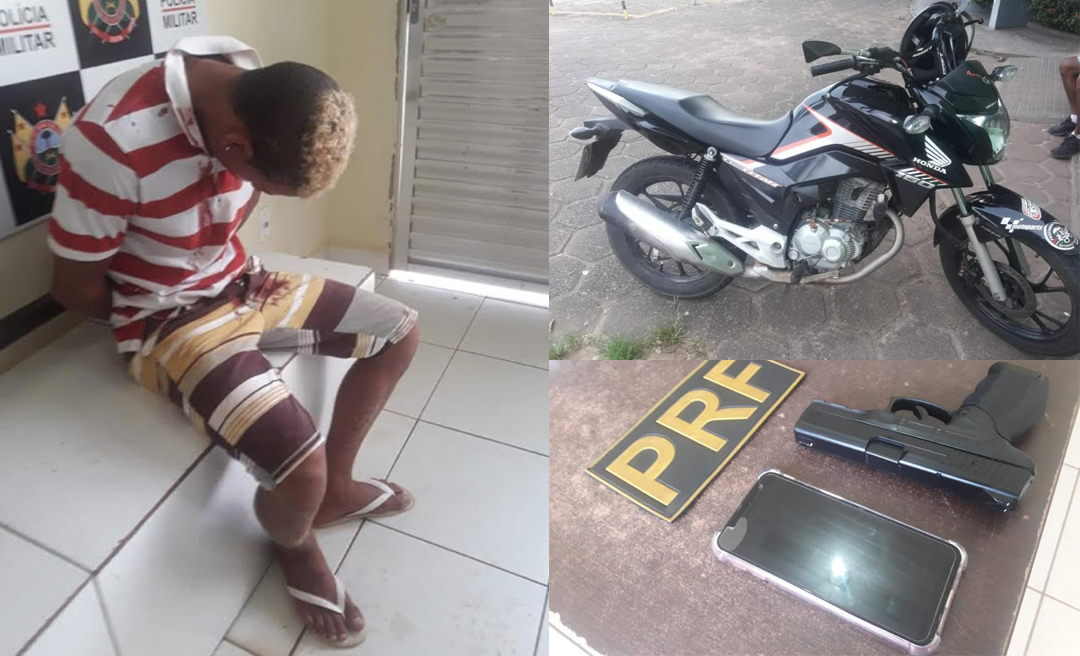 Ação rápida PRF coloca atrás das grades homem que teria roubado uma moto no Amapá
