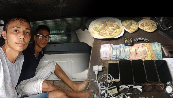 Criminosos fazem arrastão na Baixada e roubam até pizza, mas são presos pela polícia na Avenida Ceará