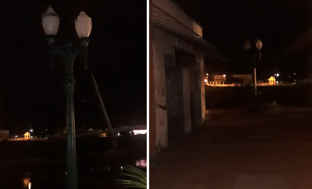 Prefeitura faz paliativo e comerciantes do Novo Mercado Velho sofrem com a escuridão