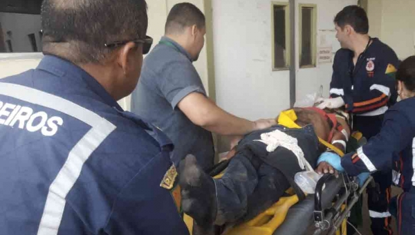 Trabalhador cai de caixa d'água de prédio em construção e fica gravemente ferido