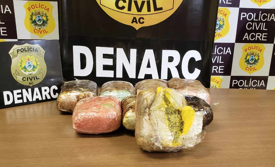Agentes da Denarc apreende mais de 8kg de maconha geneticamente modificada