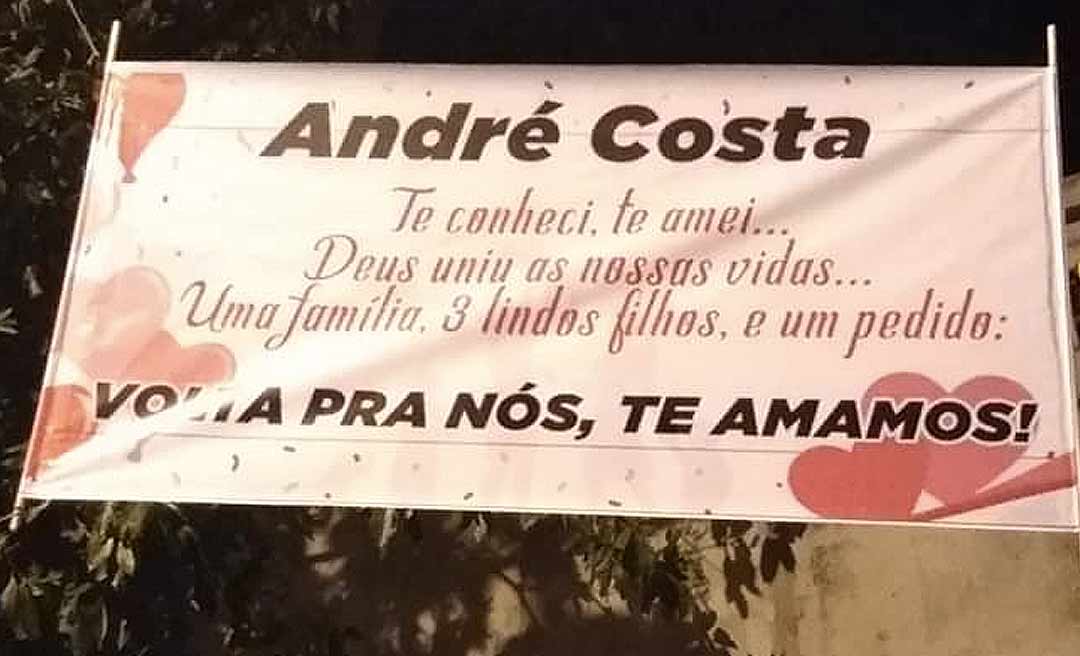 Faixa em frente à FAAO com pedido de reconciliação chama atenção em Rio Branco: "Volta pra nós, te amamos!"