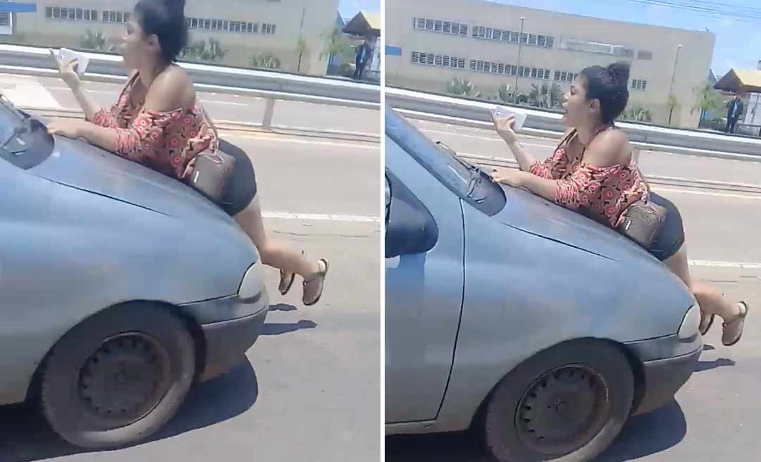 Motorista fura bloqueio de servidores de empresa de telemarketing e arrasta manifestante em Rio Branco