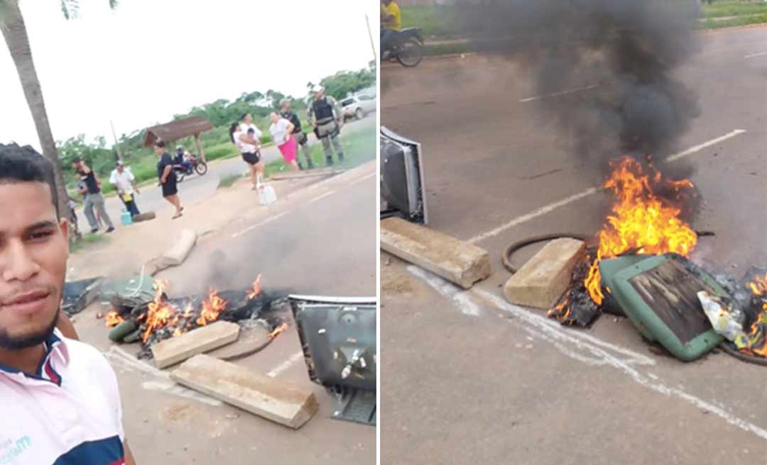 Amadeo Barbosa é fechada por moradores dos ramais do Judia e São José em protesto