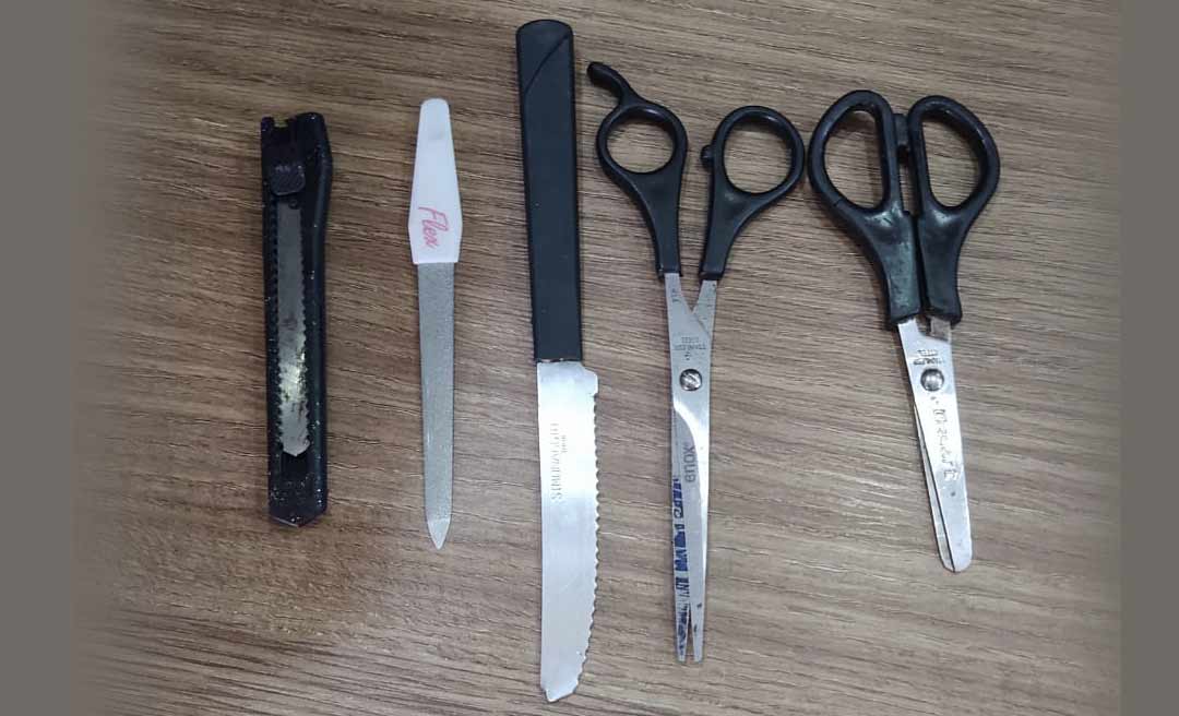 Seguranças da Aleac encontraram tesouras, estilete e faca em revista a manifestantes nesta quinta-feira