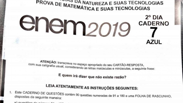 Íntegra da prova do segundo dia do Enem vaza e circula em grupos do WhatsApp