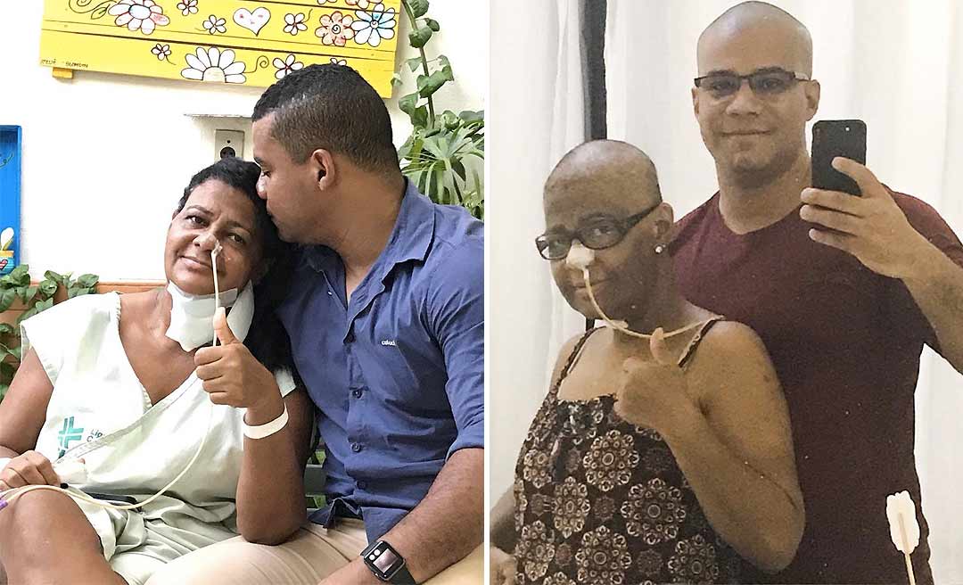 Filho de professora com câncer conta com a solidariedade para custear tratamento da mãe