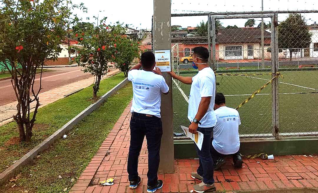 Prefeitura fecha espaços de esporte para evitar aglomeração de pessoas e combater o coronavírus
