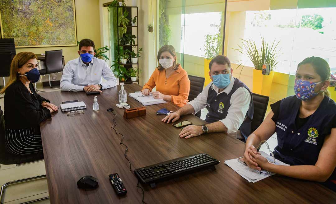 Socorro Neri e Gladson Cameli participam de videoconferência de monitoramento do novo coronavírus