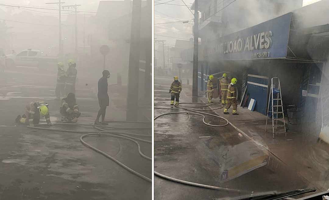 Incêndio destrói parte do Mercantil João Alves em Cruzeiro do Sul