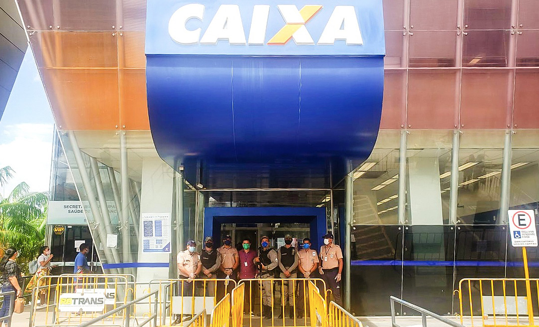 Distanciamento Social: prefeitura realiza ação piloto para organizar filas em frente à agencia bancária