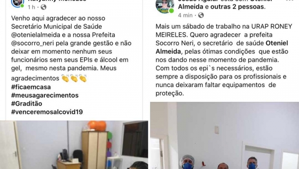 Servidores da Saúde Municipal reconhecem esforço da gestão da prefeita Socorro Neri e agradecem cuidado no investimento de EPIs