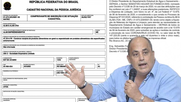 Tião Fonseca contrata empresa de alimentos sem licitação para fornecer R$ 147 mil em material de limpeza