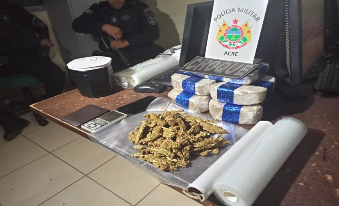 Traficante é preso com 5 quilos de cocaína, skank e dinheiro no São Francisco