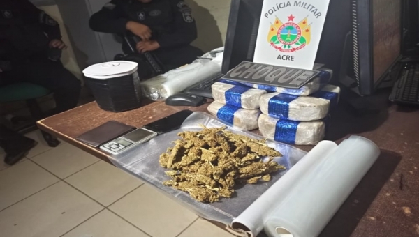 Traficante é preso com 5 quilos de cocaína, skank e dinheiro no São Francisco