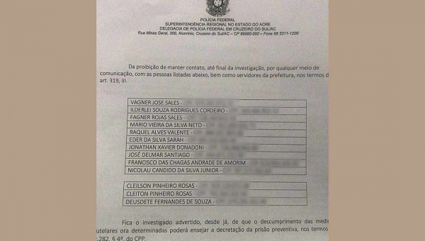 Justiça determina que investigados na Operação Acúleo não podem ter contato entre si