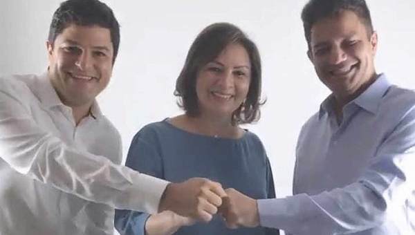 Gladson participa de sessão de fotos para campanha com Socorro e Eduardo Ribeiro