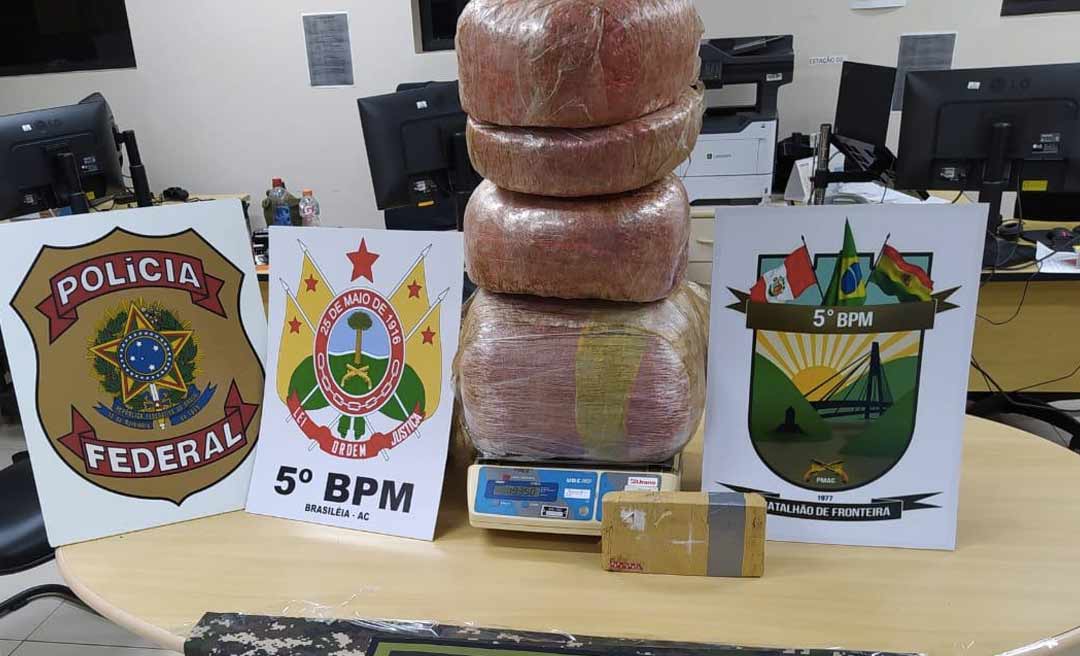 Dois homens são presos pela Polícia Federal com 21 quilos de cocaína e skunk na BR-317