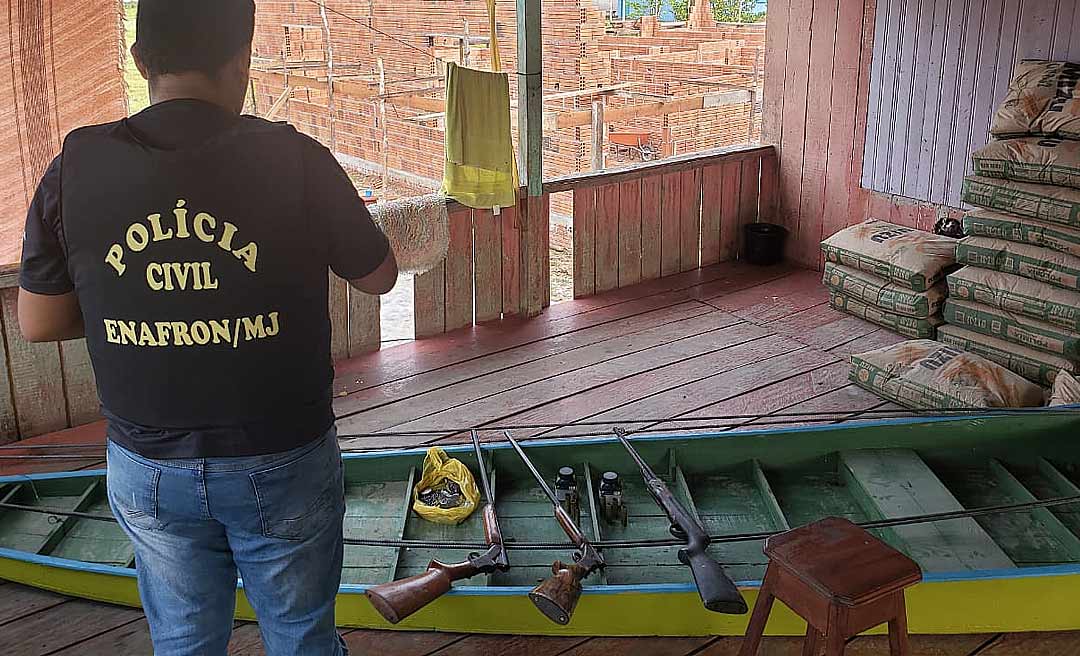 Polícia Civil cumpre 11 mandados em Cruzeiro do Sul, apreende quatro armas de fogo e prende uma pessoa