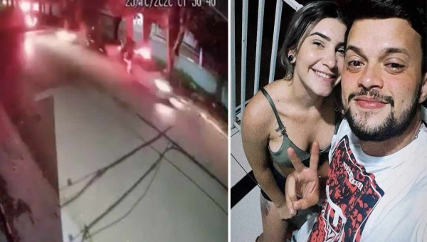 Vídeo mostra o momento do acidente que matou os acreanos Samuel Miranda e Beatriz Aguiar durante perseguição policial em Porto Velho