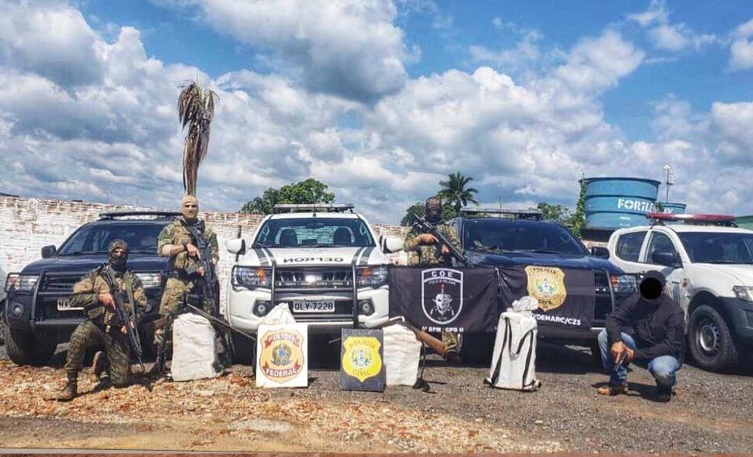 Narcotraficante é preso em Rodrigues Alves com 119 quilos de maconha