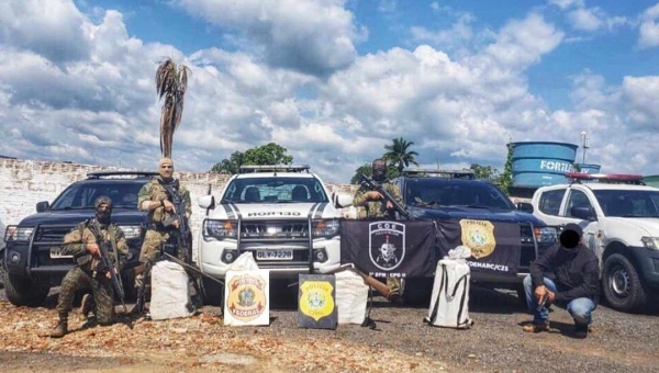 Narcotraficante é preso em Rodrigues Alves com 119 quilos de maconha