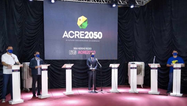 Socorro, Minoru e Jarbas faltam a debate Acre 2050 e evento é cancelado; Bocalom está com covid-19