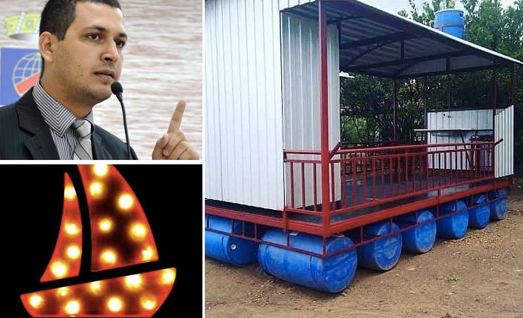 Coordenador da Campanha de Zen posta foto de balsa e ironiza Socorro: "Falta apenas a iluminação de led"