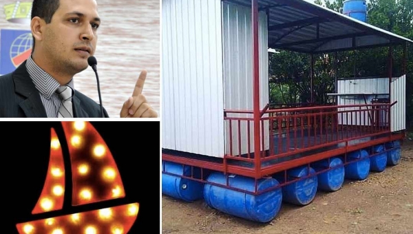 Coordenador da Campanha de Zen posta foto de balsa e ironiza Socorro: "Falta apenas a iluminação de led"