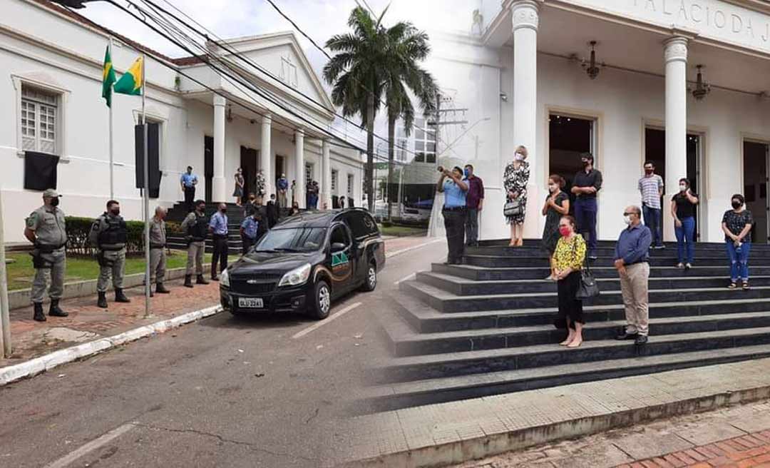 Bandeiras a meio mastro, faixas de luto e enterro seguindo protocolos: o último adeus ao desembargador Jorge Araken 