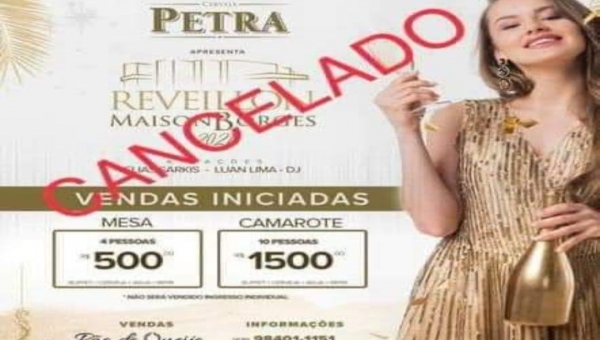 Réveillon na Maison Borges é cancelado após mudança de faixa em Rio Branco