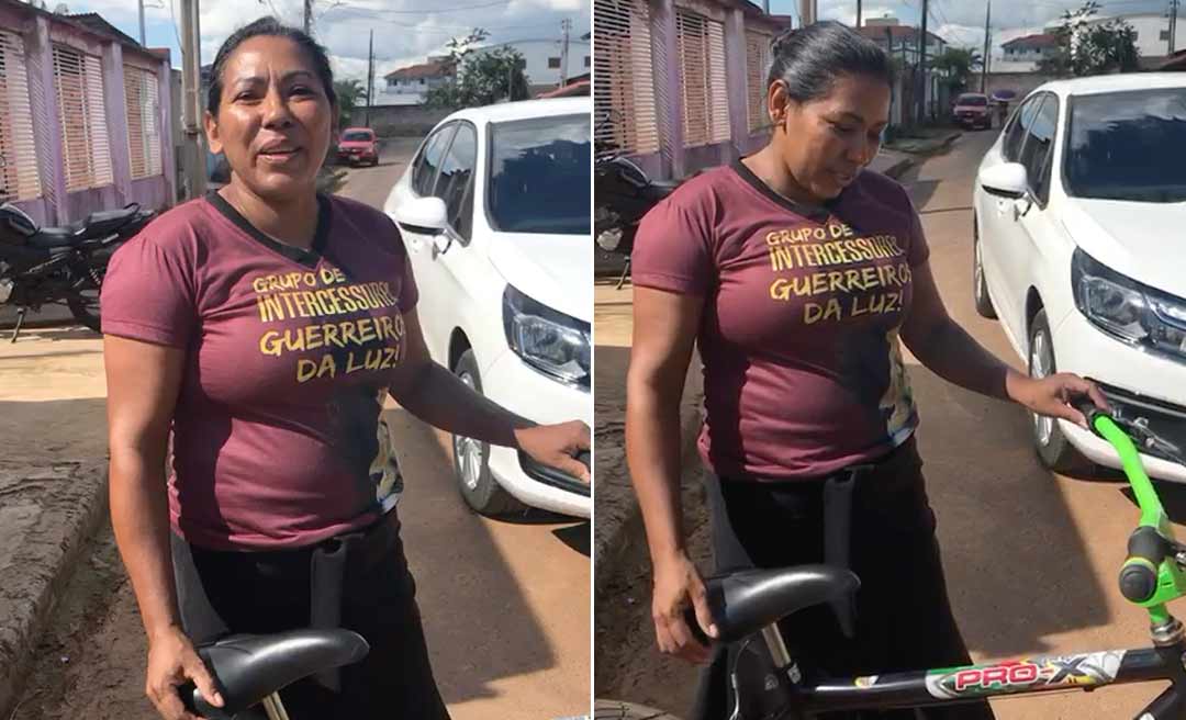 Dona de casa de Capixaba agradece Gladson pelo presente dado ao filho