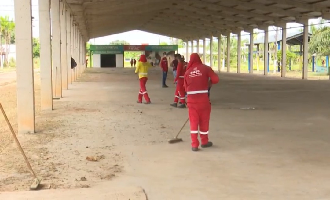 Prefeitura de Rio Branco começa a construir abrigos no Parque de Exposições