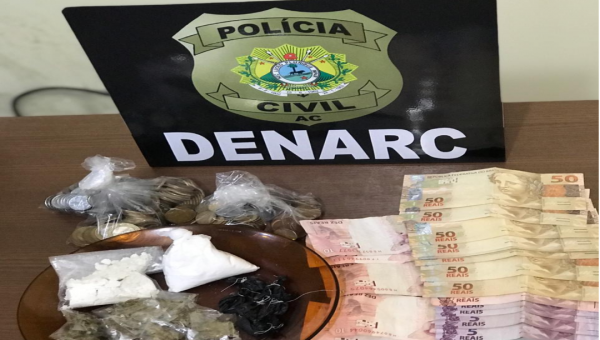 Polícia Civil fecha boca de fumo que funcionava em distribuidora de bebidas 