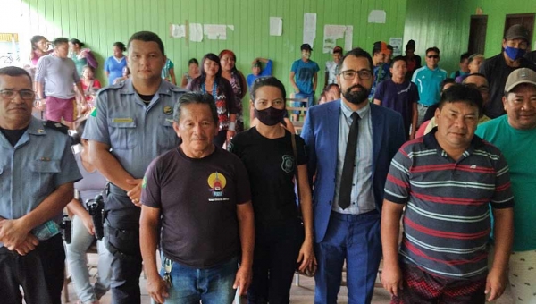 Polícias Civil, Militar e Funai se reúnem com líderes indígenas para discutir combate à criminalidade em aldeias