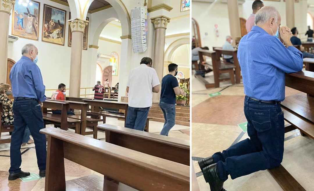 Bocalom tira o domingo para ir à missa e diz: “estamos no caminho certo”