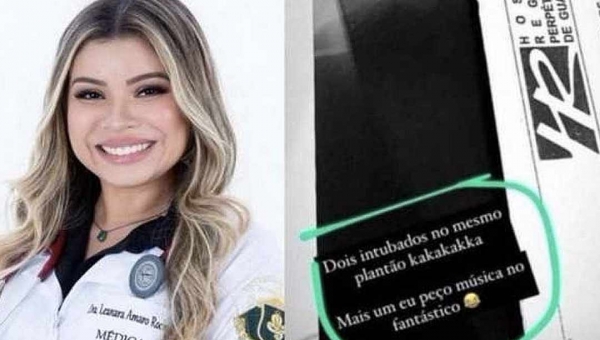 Médica faz piada após intubar pacientes e gera revolta: "mais um eu peço música"