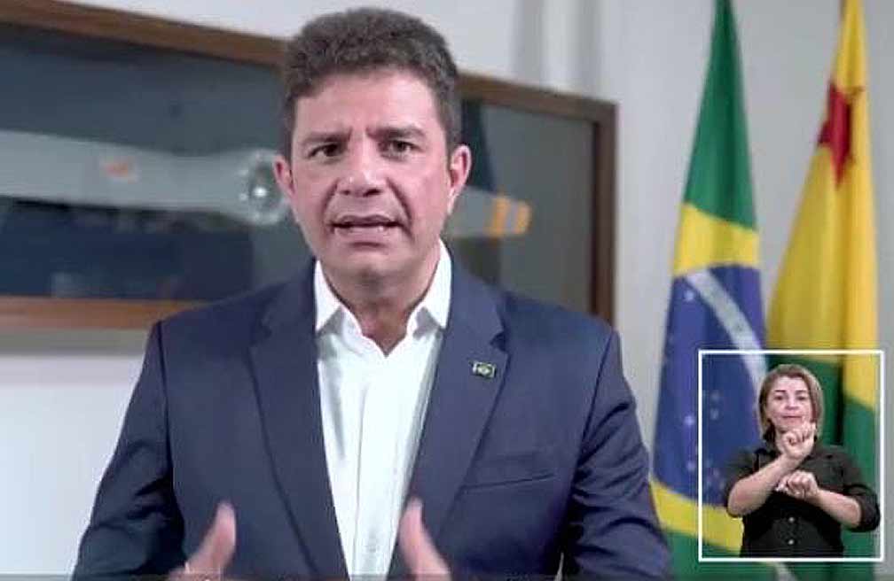"Para que no Acre não se instale o mesmo caos de outros estados", diz Gladson durante pronunciamento sobre decreto