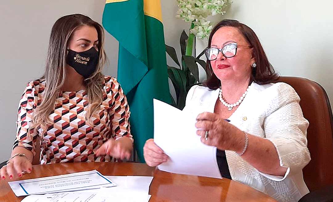 Prefeita de Brasiléia, Fernanda Hassem agradece ação da deputada Vanda Milani pelo município
