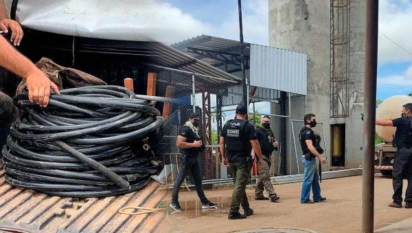 Bandidos furtam cabos de alta tensão da usina de oxigênio do Into
