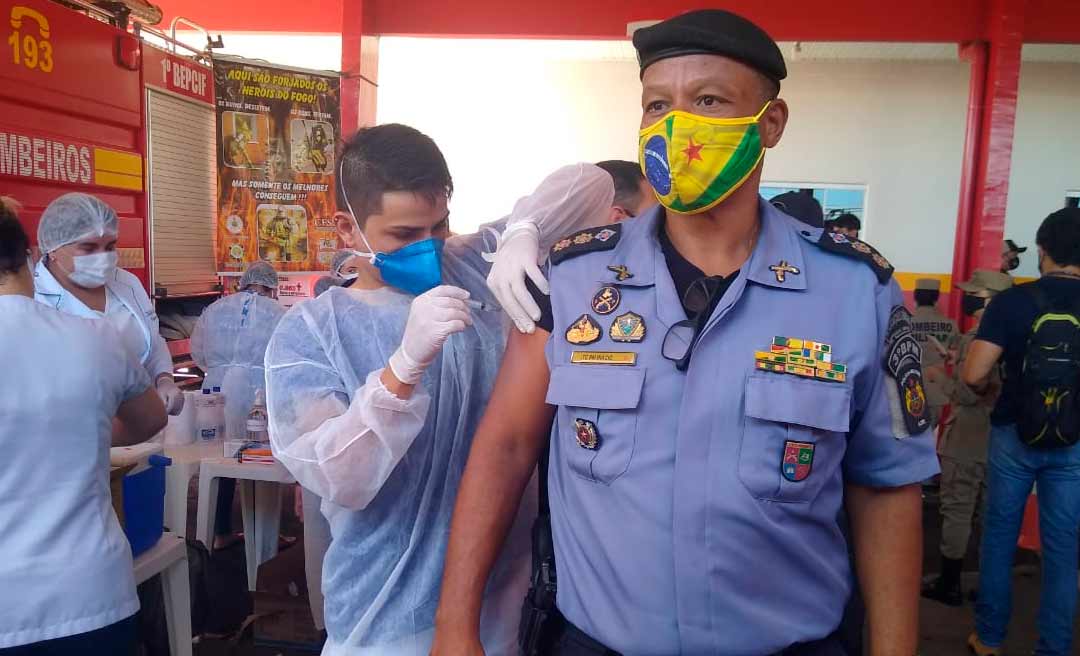 Acre começou a vacinar operadores da Segurança com idade entre 40 e 62 anos