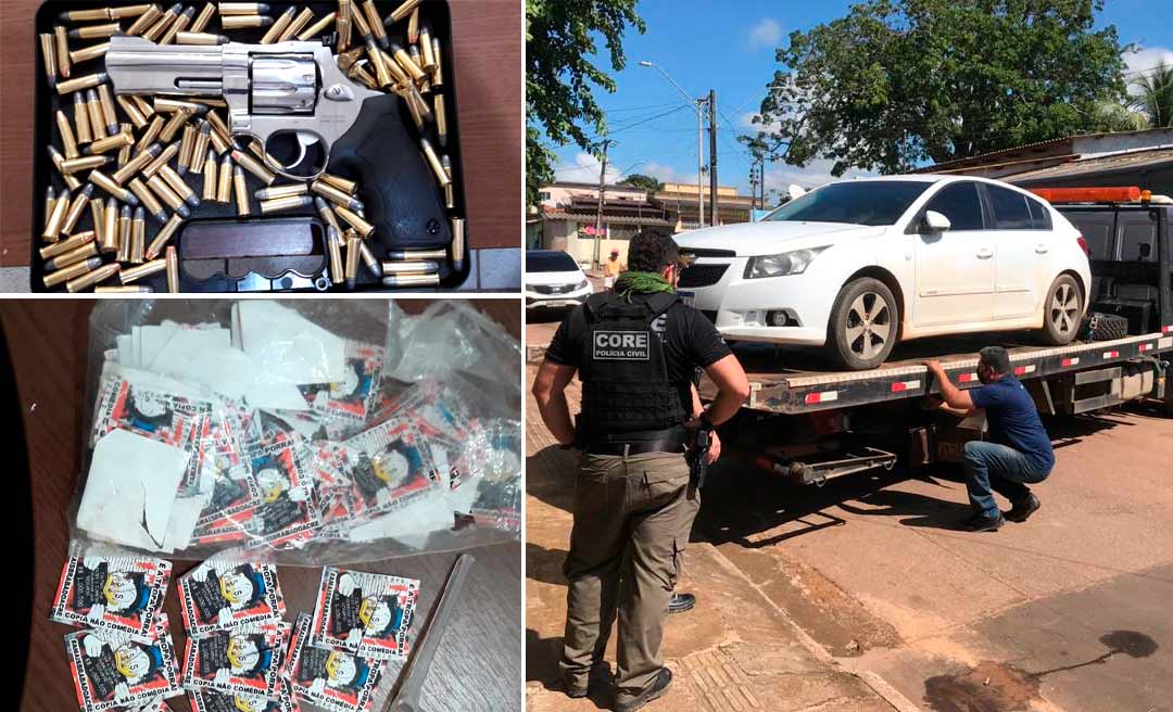 Polícia Civil apreende arma, munição, veículo e prende um em flagrante no Rosa Linda