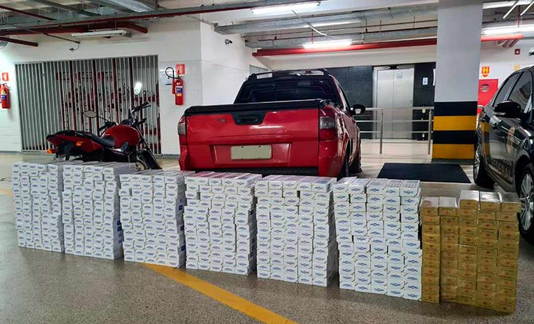 PRF apreende mais de 21 mil maços de cigarros contrabandeados no Acre