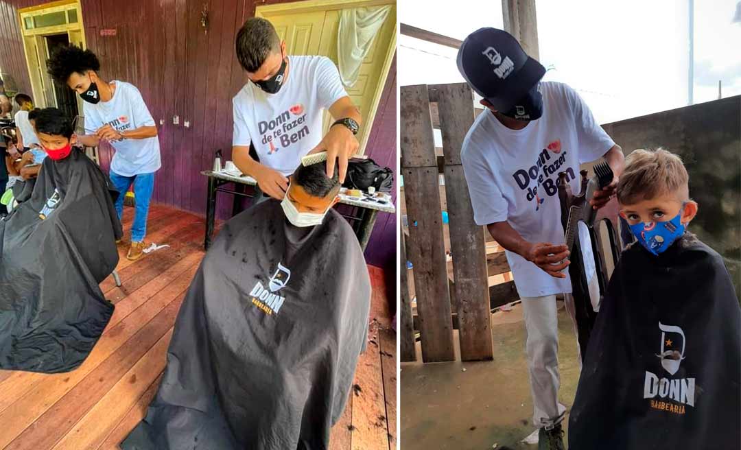 Projeto Donn Solidário, da Donn Barbearia, já atendeu mais de três mil crianças 