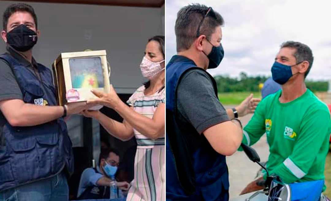 Em Cruzeiro, Gladson assina ordem de serviço para duplicação da AC-405 e lança Auxílio do Bem