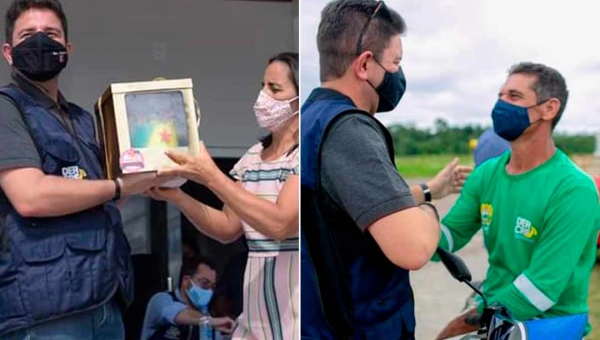 Em Cruzeiro, Gladson assina ordem de serviço para duplicação da AC-405 e lança Auxílio do Bem