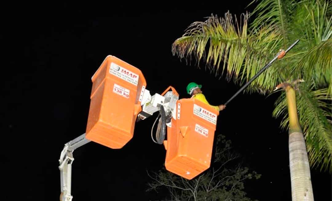 Prefeitura realizada poda e corte de árvores no Centro de Rio Branco