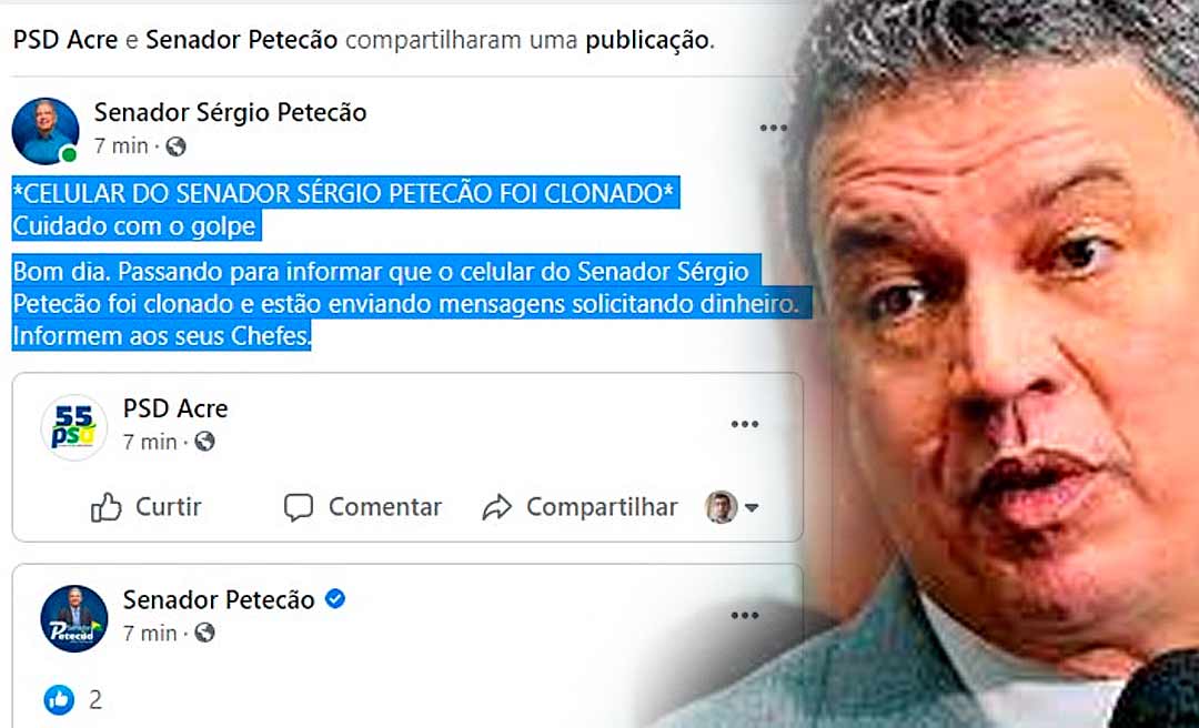 Petecão tem WhatsApp clonado por criminosos e pede nas redes que amigos desconsiderem mensagens