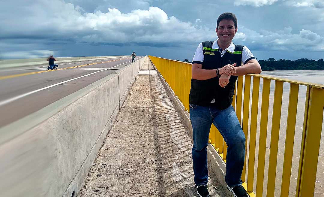 Gladson visita a ponte do Madeira e diz que obra é o "segundo Canal do Panamá"