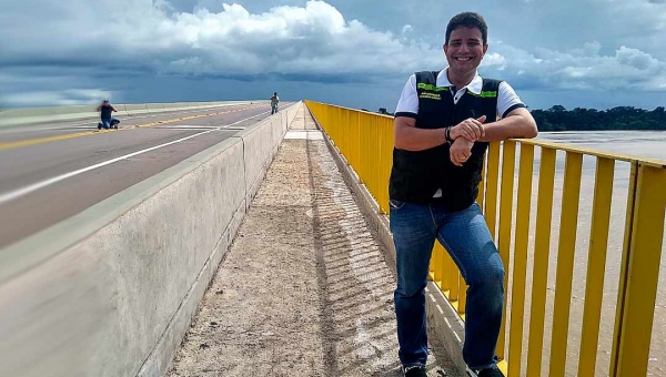 Gladson visita a ponte do Madeira e diz que obra é o "segundo Canal do Panamá"